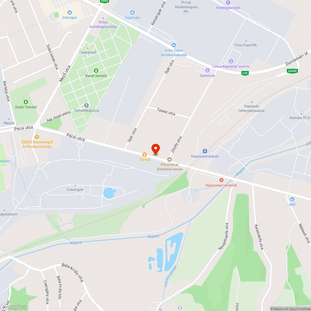 Eltömődött csapadékvíz elvezető Pécsi utca 37. szám előtt bejelentés helye