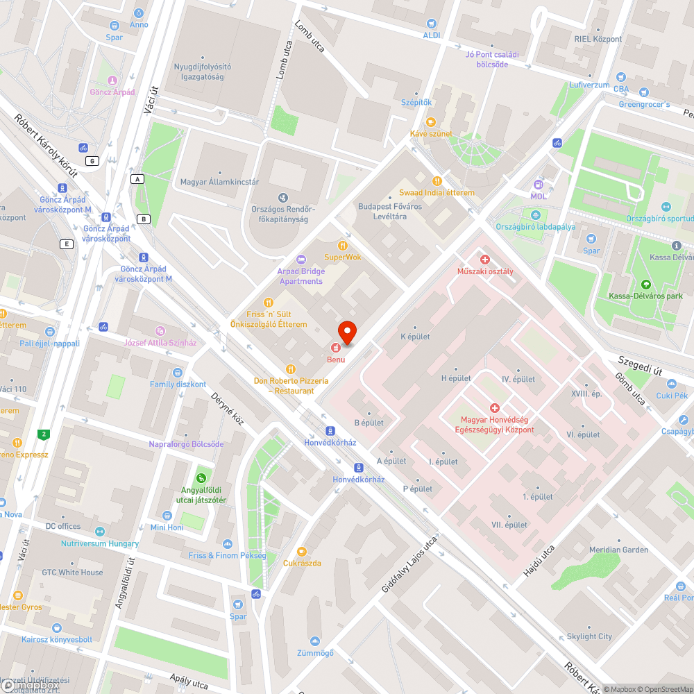 Burjánzó fa a Honvéd kórháznál bejelentés helye