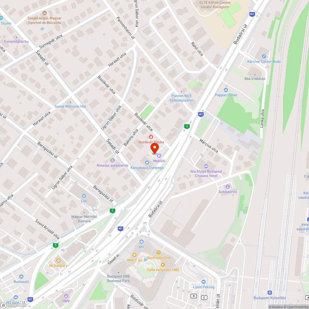 Sasadi úti élelmiszerbolt környékén a zöldfelület növelése bejelentés helye