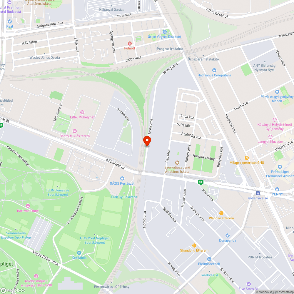 Úttesten hagyott autó bejelentés helye