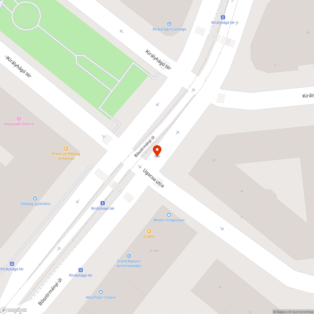 Kiálló fedlap a Királyhágó téren bejelentés helye