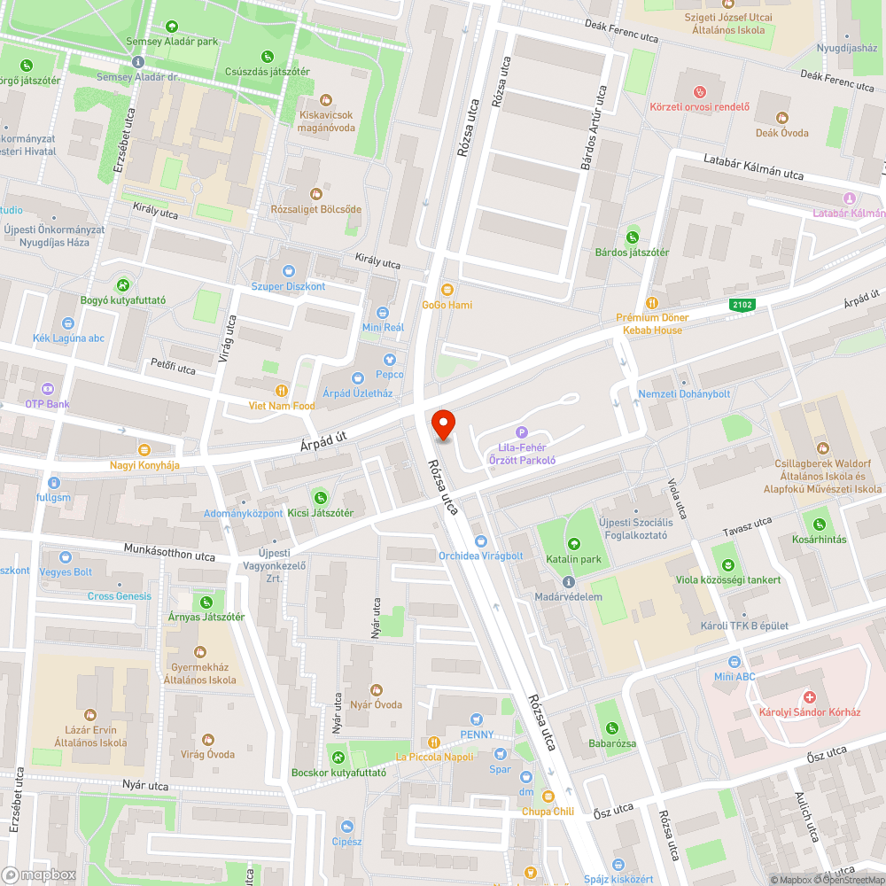 Kiszáradt fák bejelentés helye