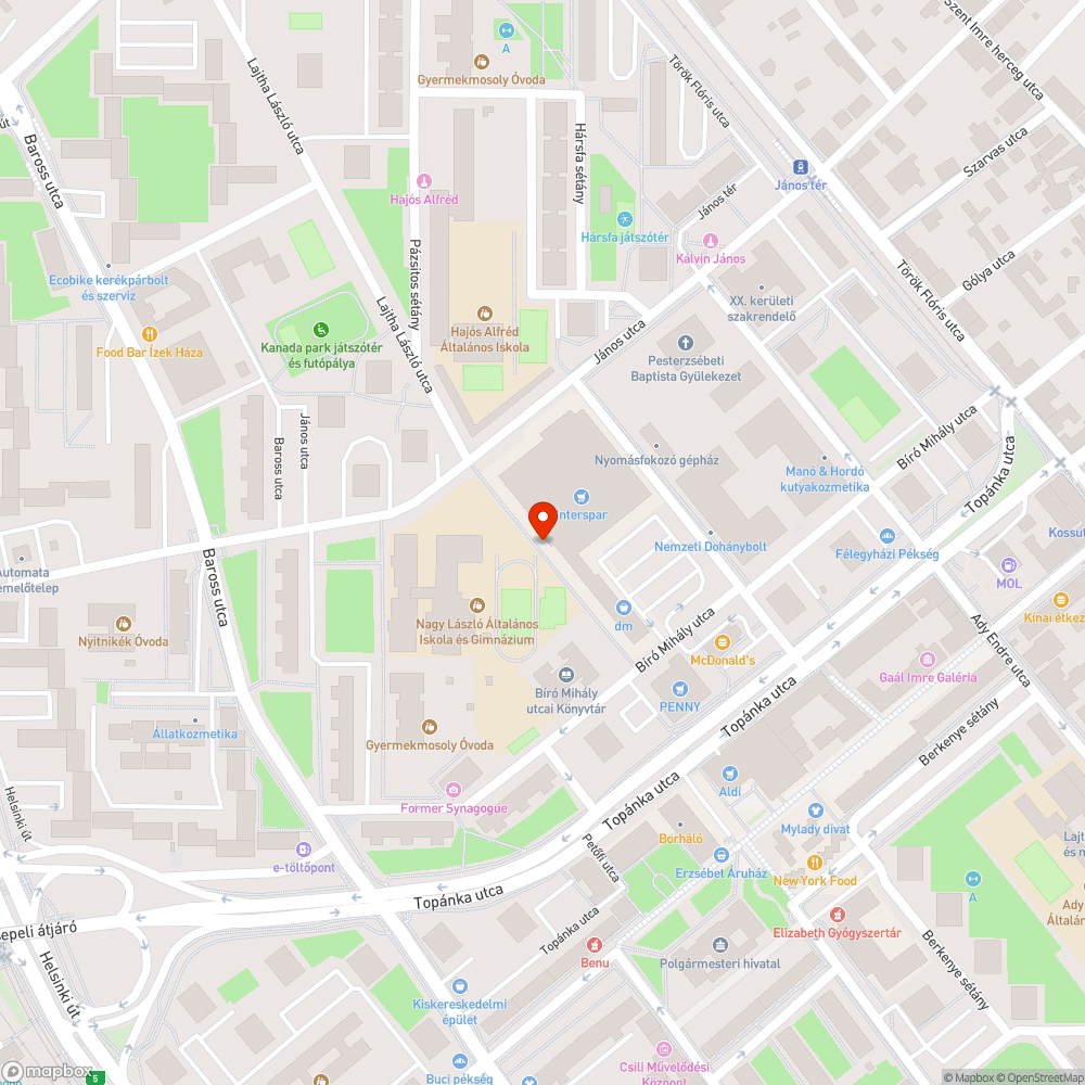 Hiányzó utcanévtábla bejelentés helye