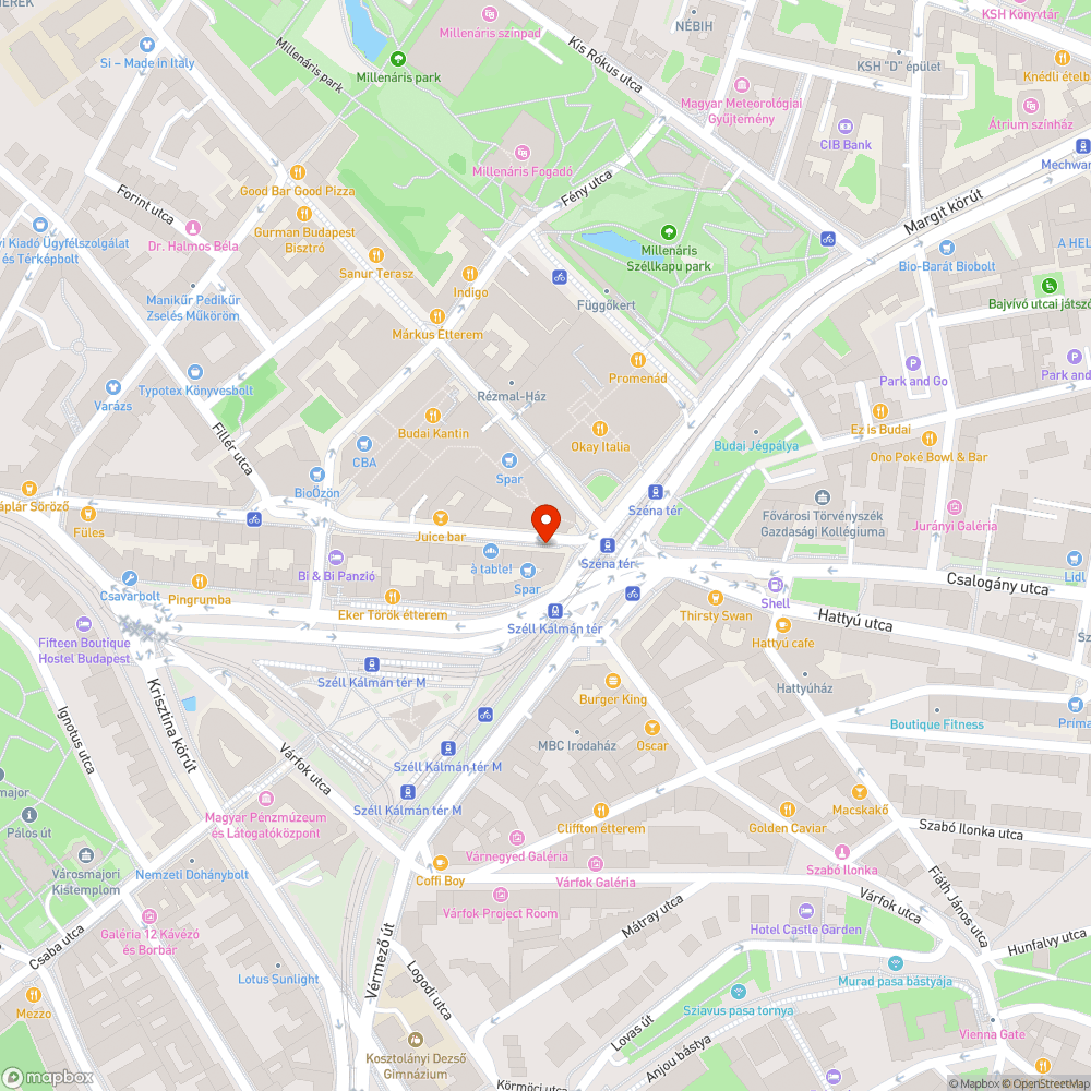 Bokatörő a Mammutnál bejelentés helye