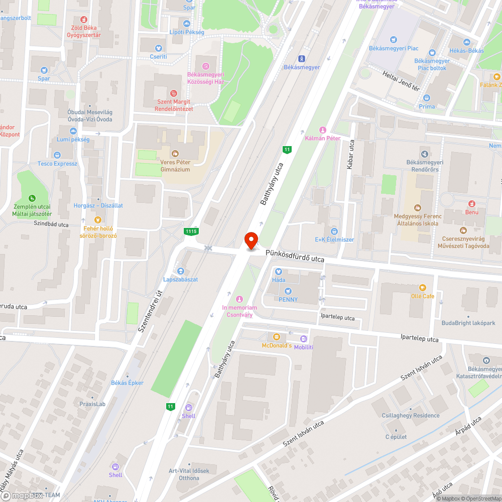 Pocsolya bejelentés helye