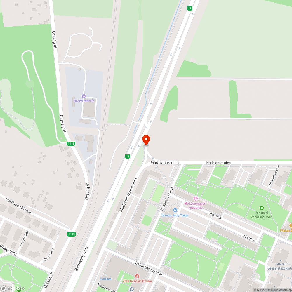 Kiütött oszlop bejelentés helye