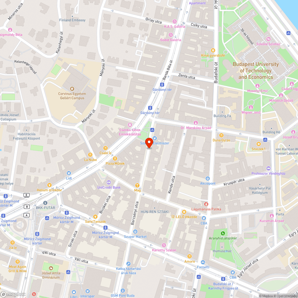 Kerékpáros szembeforgalom bejelentés helye