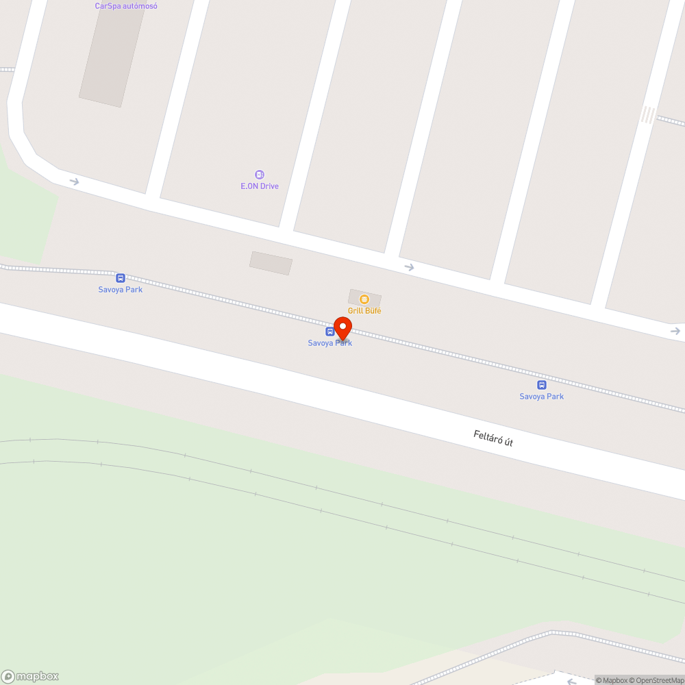 Kiszáradó fák Savoya Park buszvégállomáson bejelentés helye