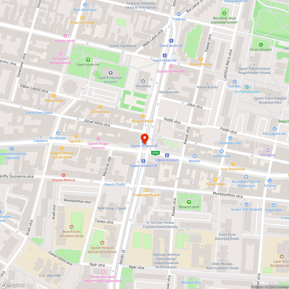 171-es busz Újpest-központban? bejelentés helye