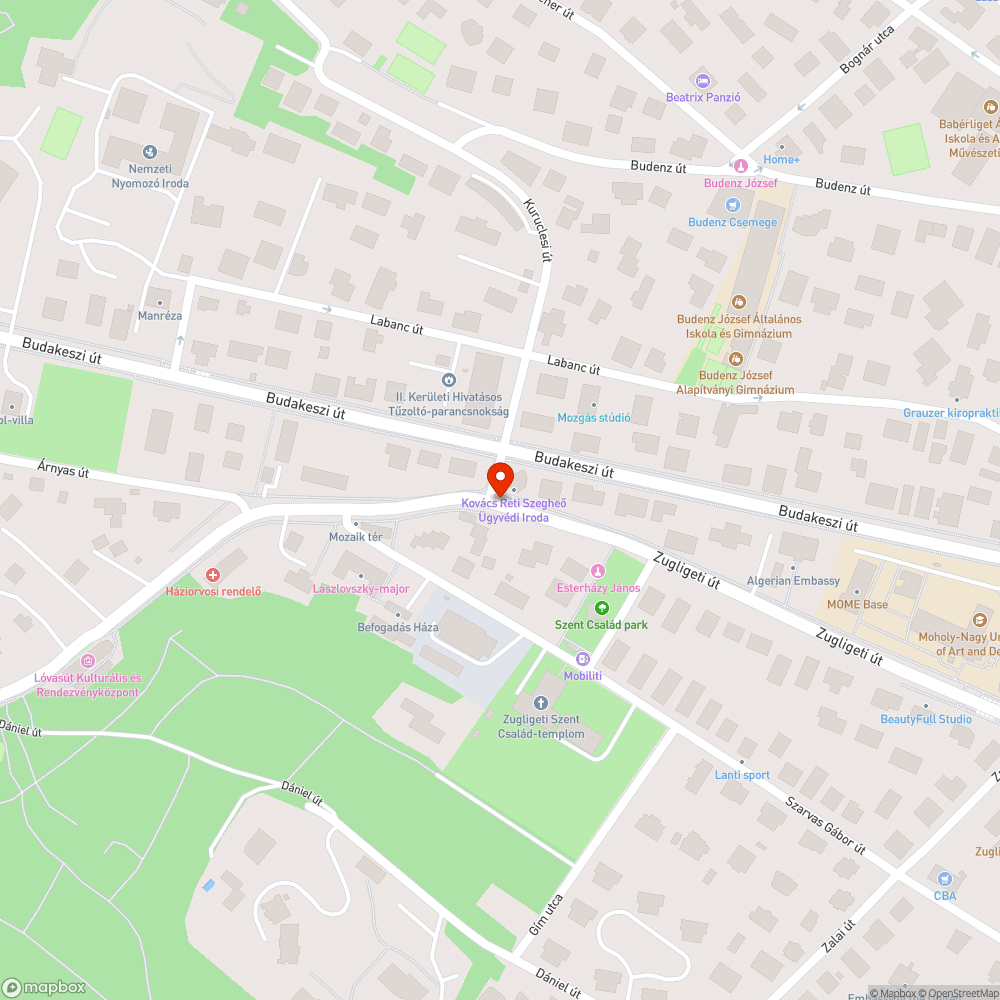 Zebra bejelentés helye