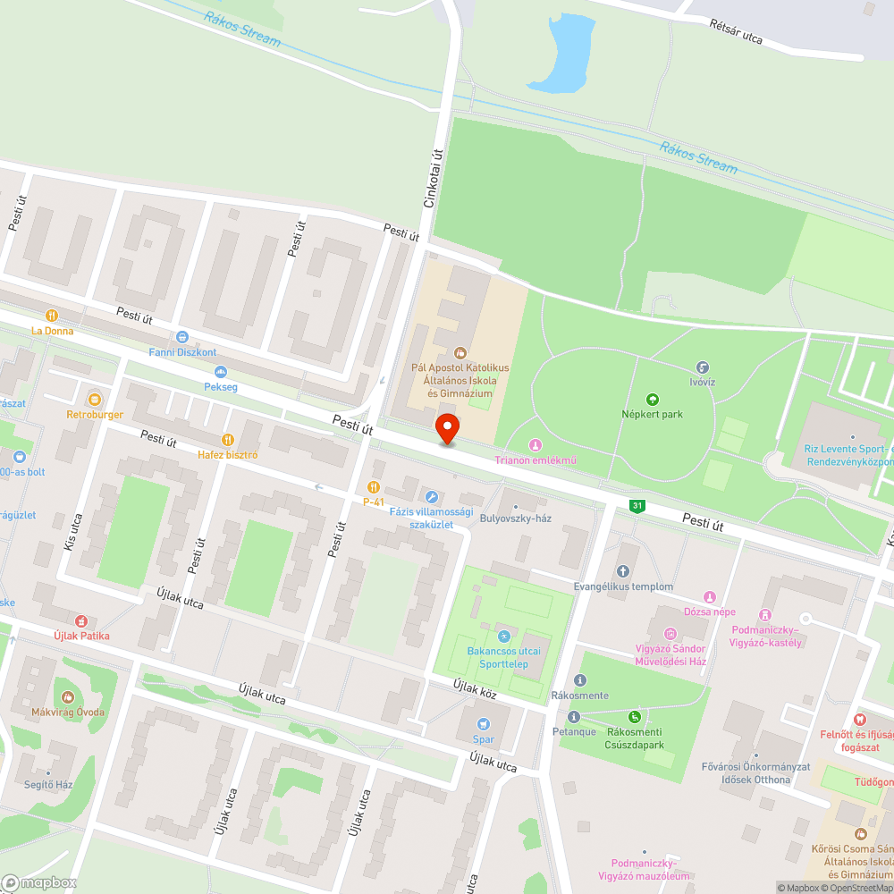 Bicikliúton lévő fedél bejelentés helye