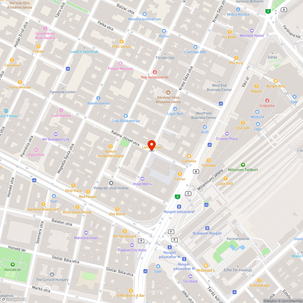 Elhagyott bevásárlókocsi bejelentés helye