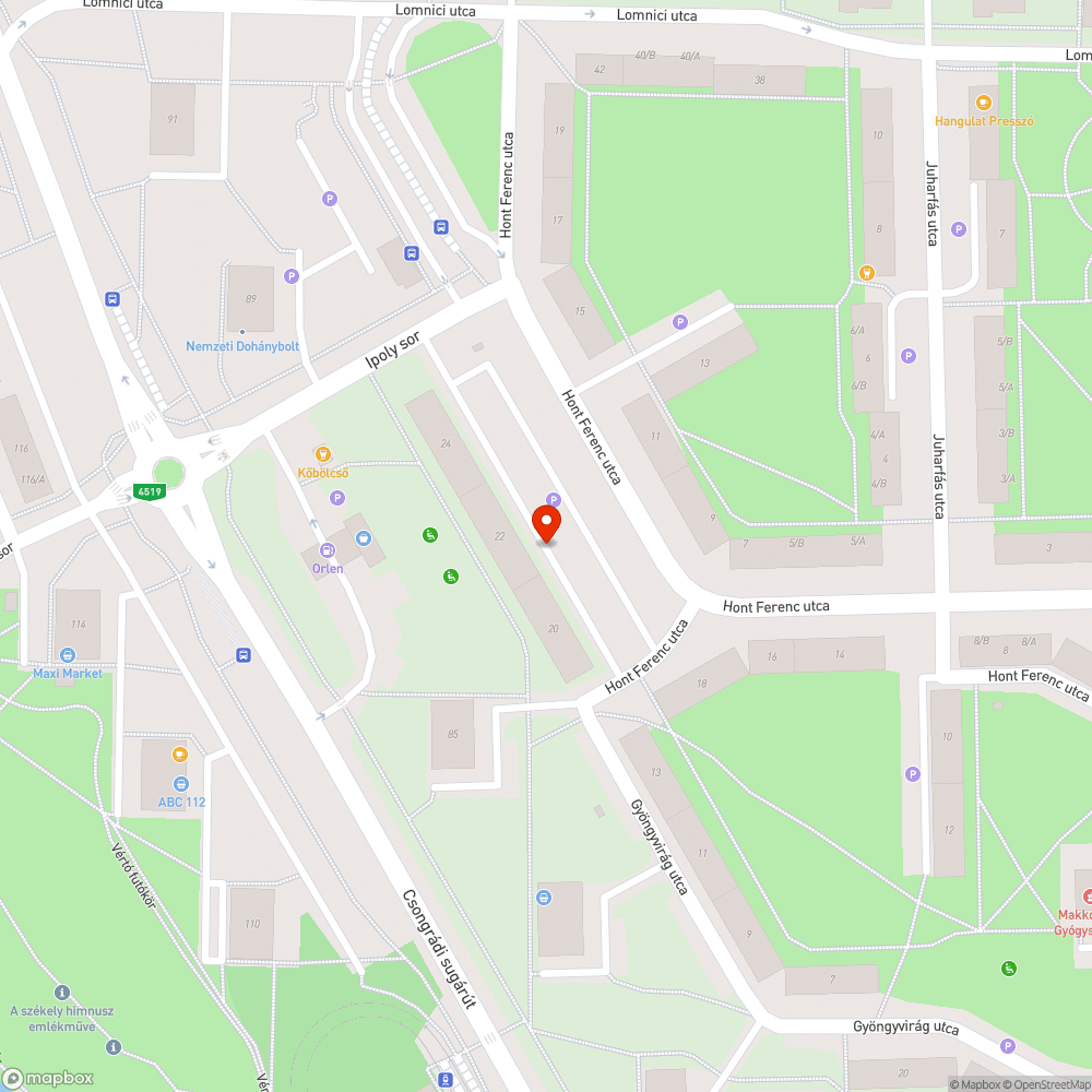 Elszáradt fa bejelentés helye