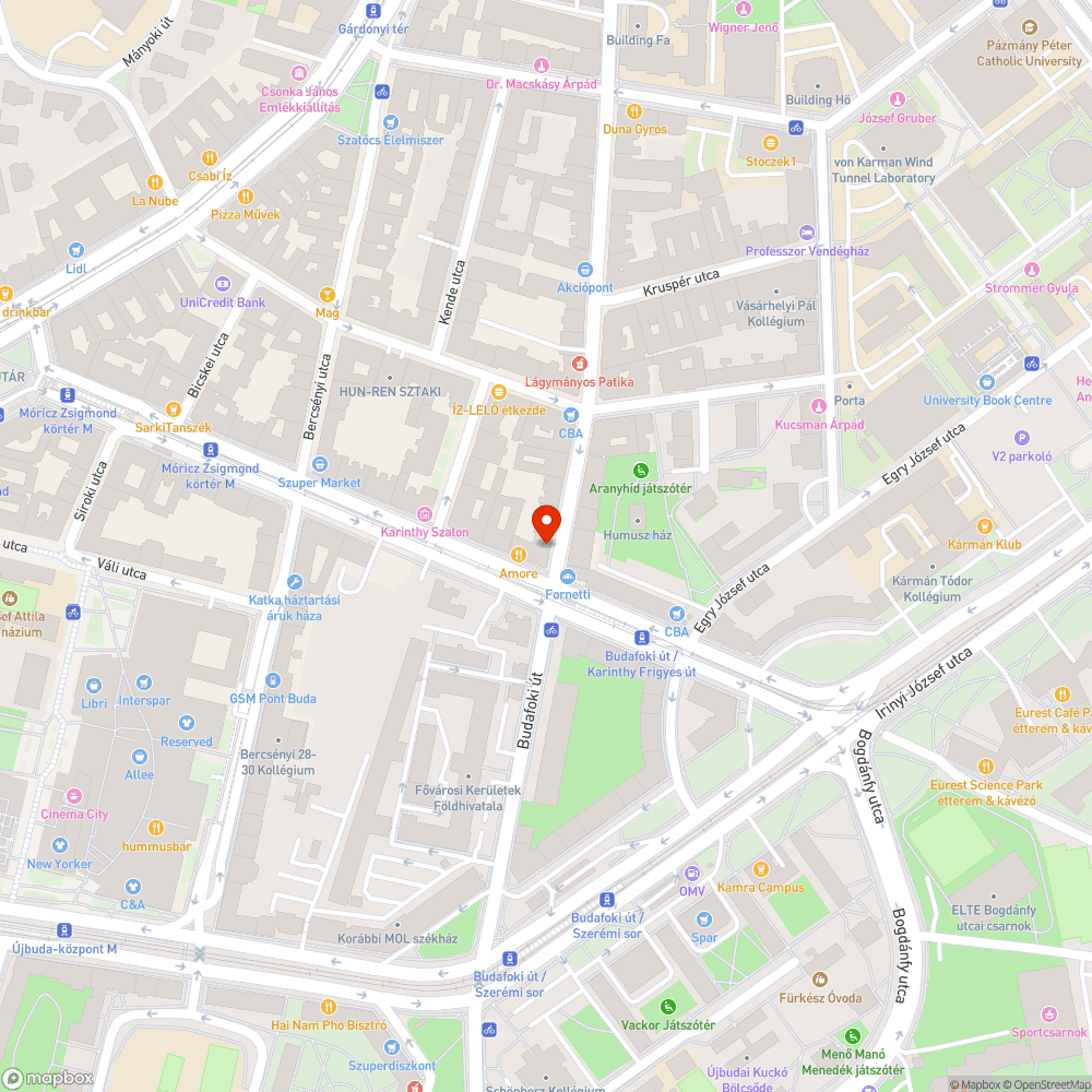 Karinthy Frigyes út, csótányok bejelentés helye