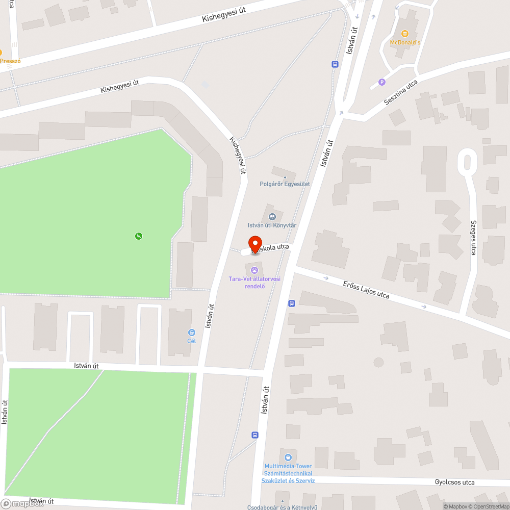 Elhagyott, összetört autó bejelentés helye