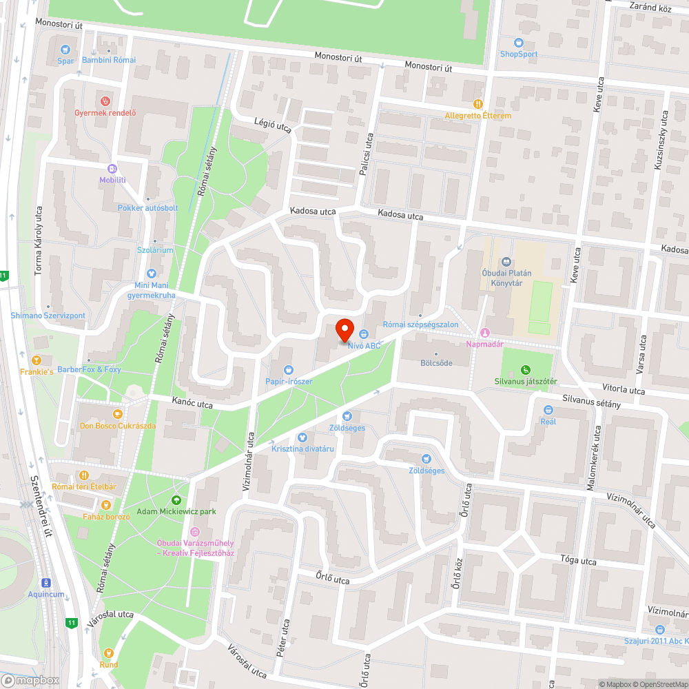 Kiszáradt fa a Kanóc utcában bejelentés helye