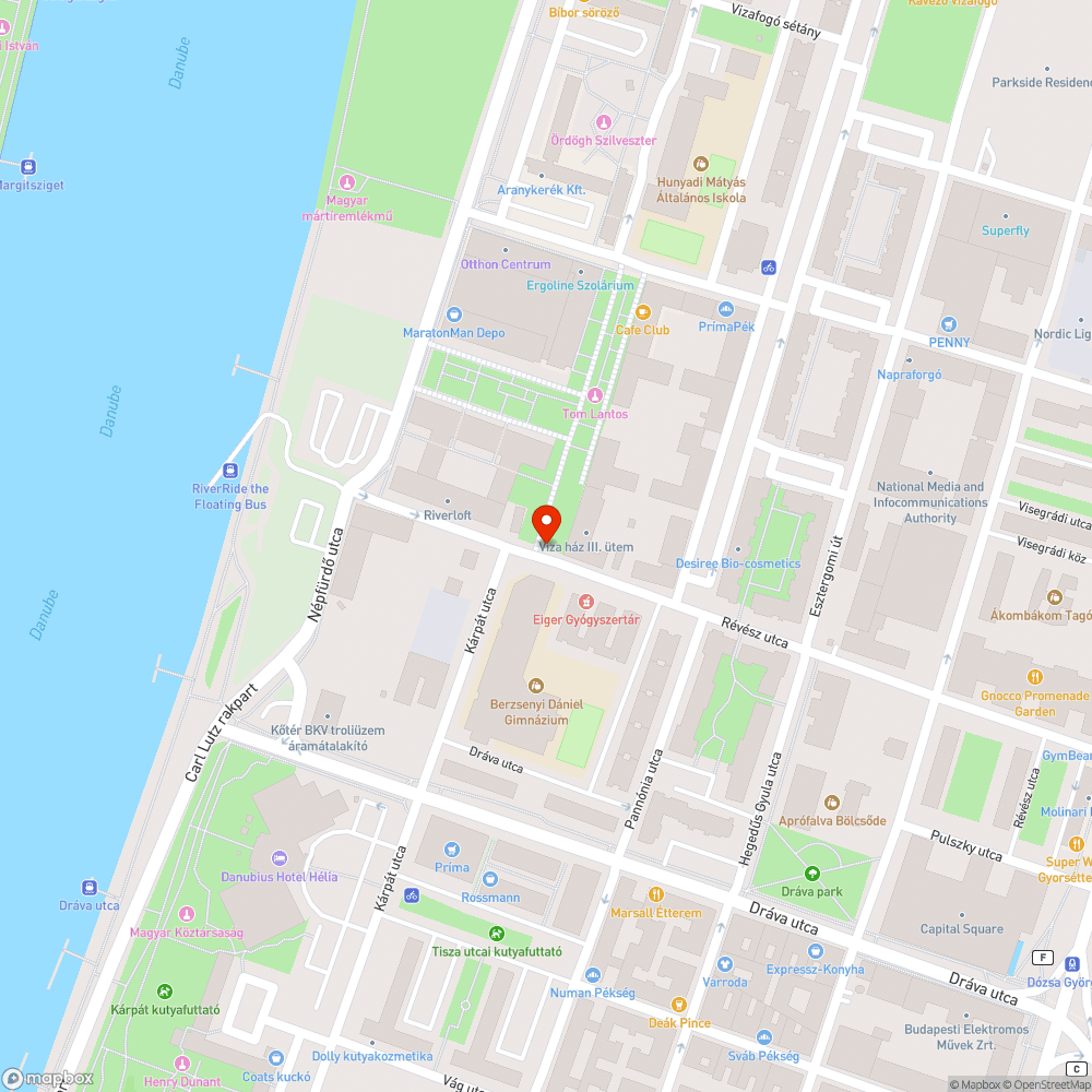 Túlnőtt faágak a Révész utcában bejelentés helye