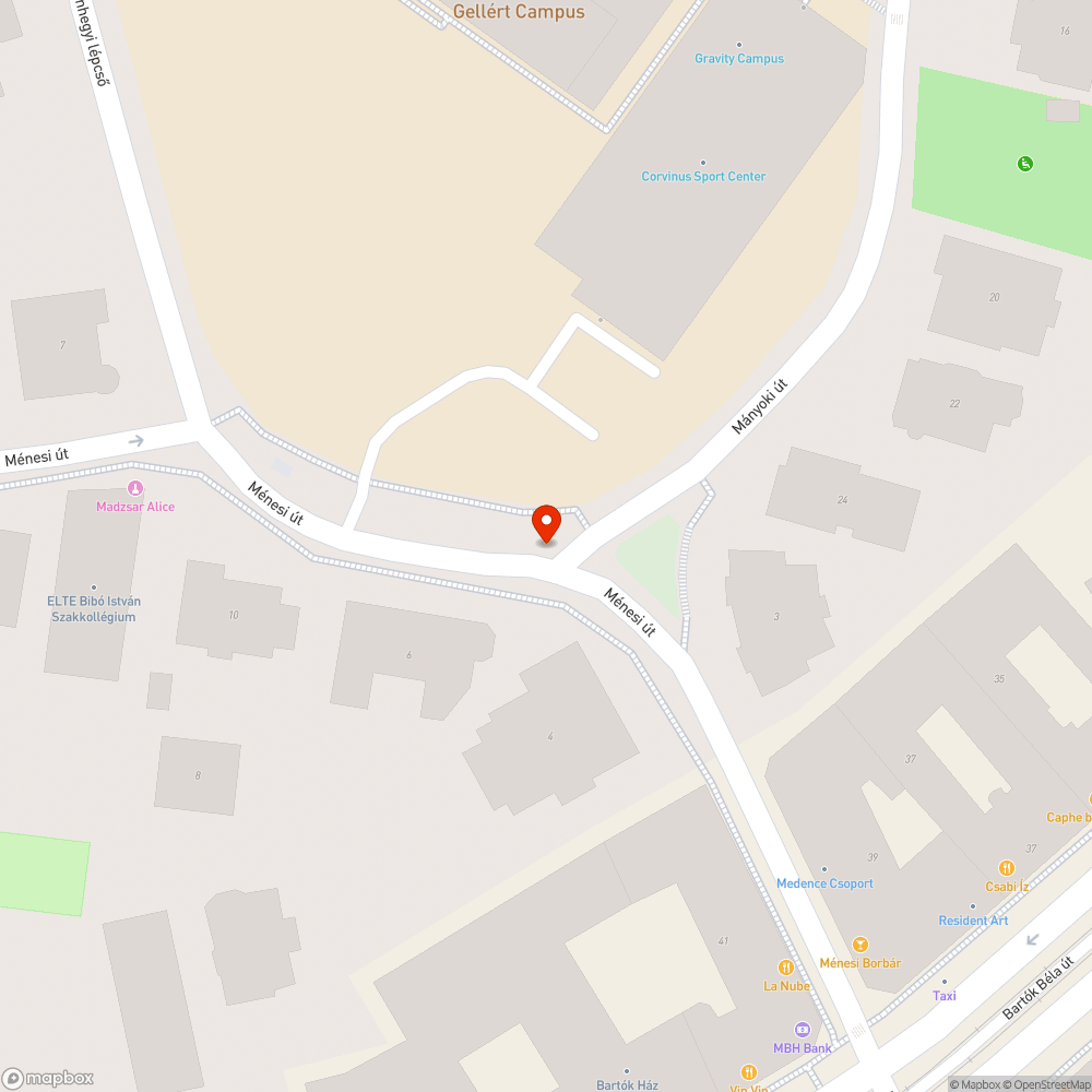 Kerékpárral átjárható zsákutca bejelentés helye