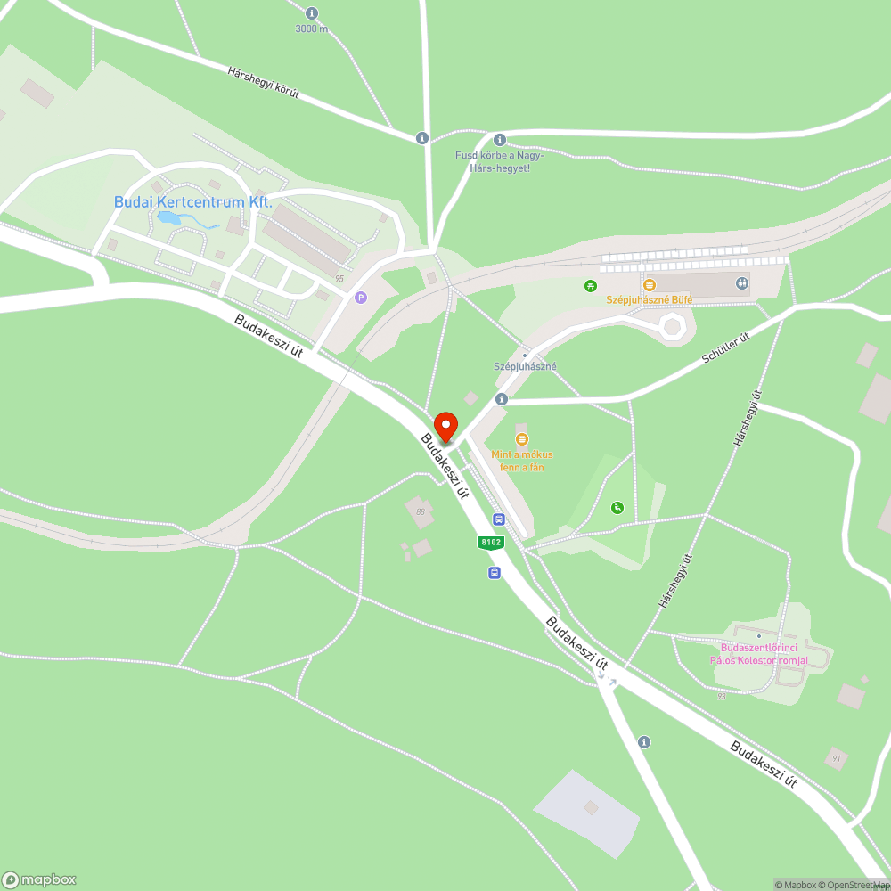 Lekopott felfestés Budakeszi úti gyalogátkelőnél bejelentés helye