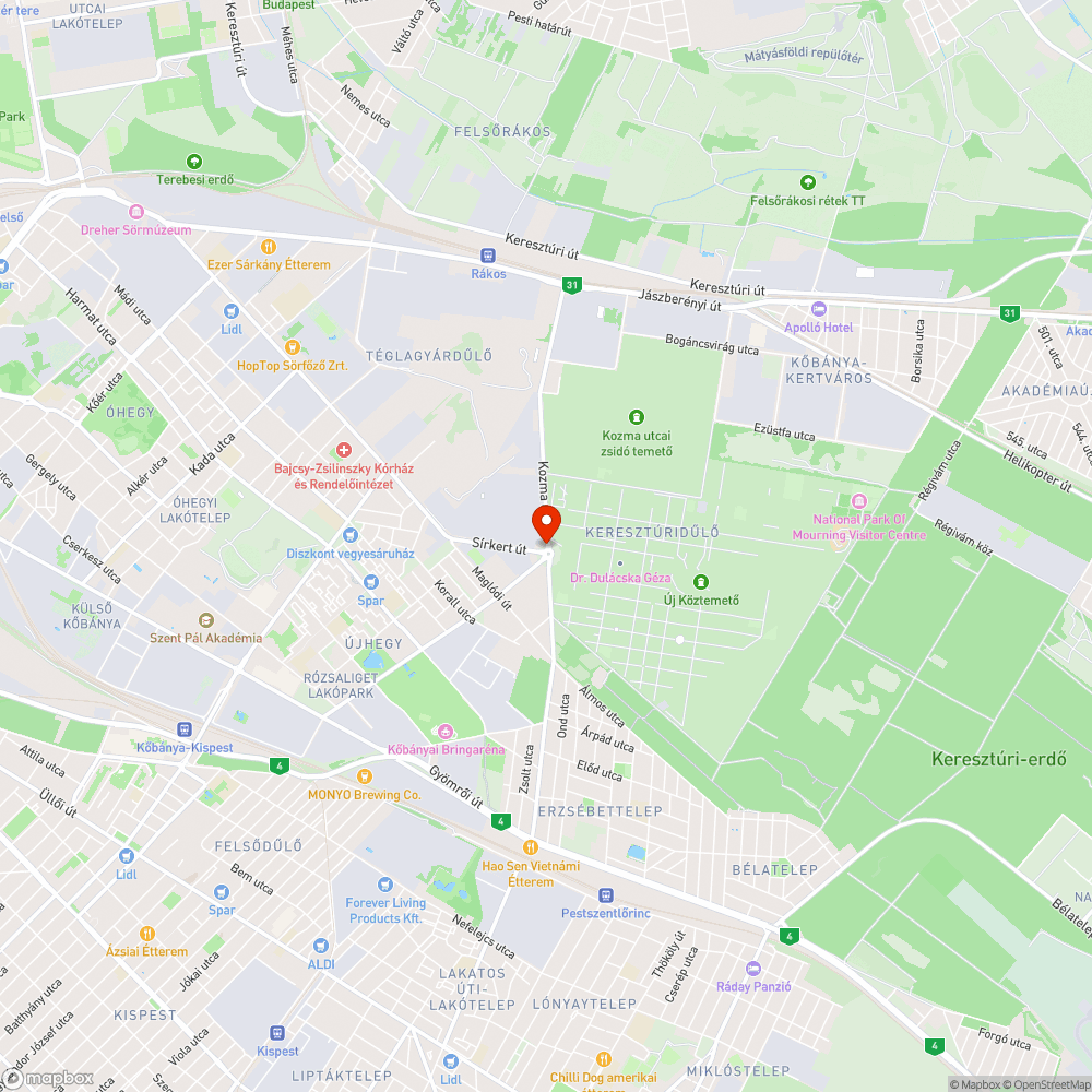 Hiányzó Üveglapok - Új köztemető bejelentés helye