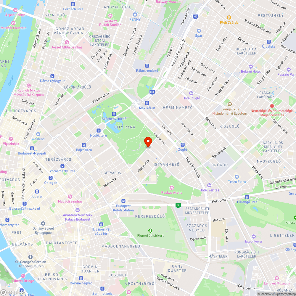 Veszélyes kátyú bejelentés helye