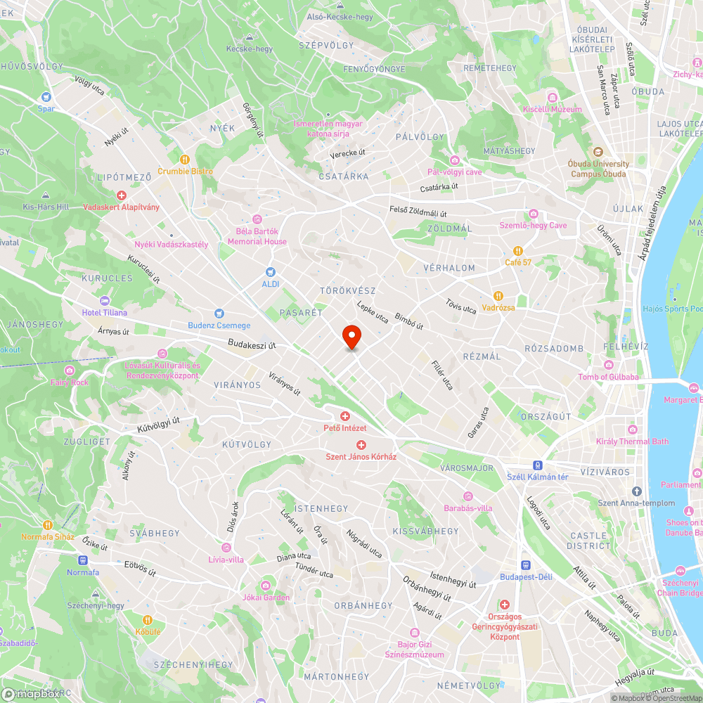 Küküllő utca 15. sz. előtti ütőkátyú bejelentés helye