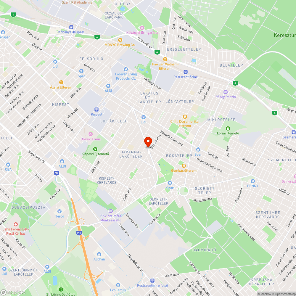 Úthiba ill. Kátyú bejelentés helye