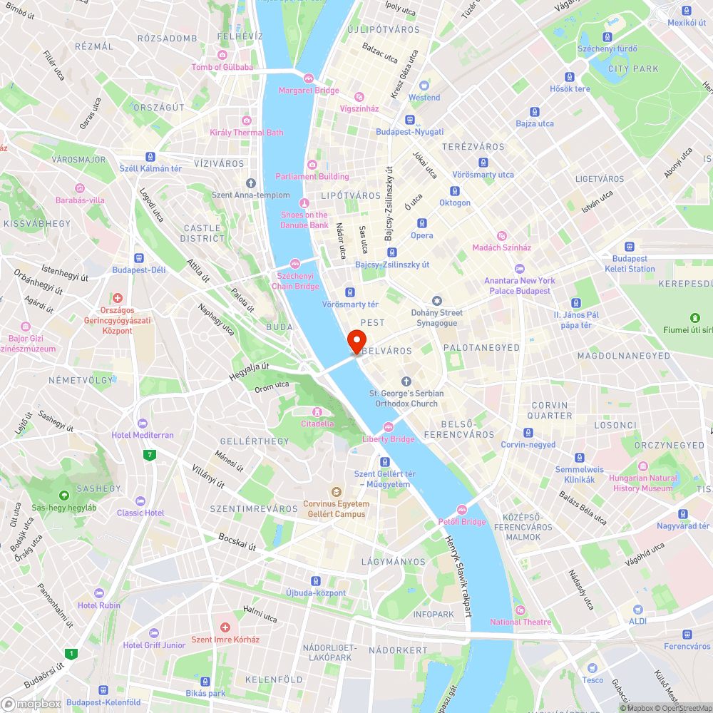 Erzsébet híd - veszélyes bukkanó a járdán bejelentés helye