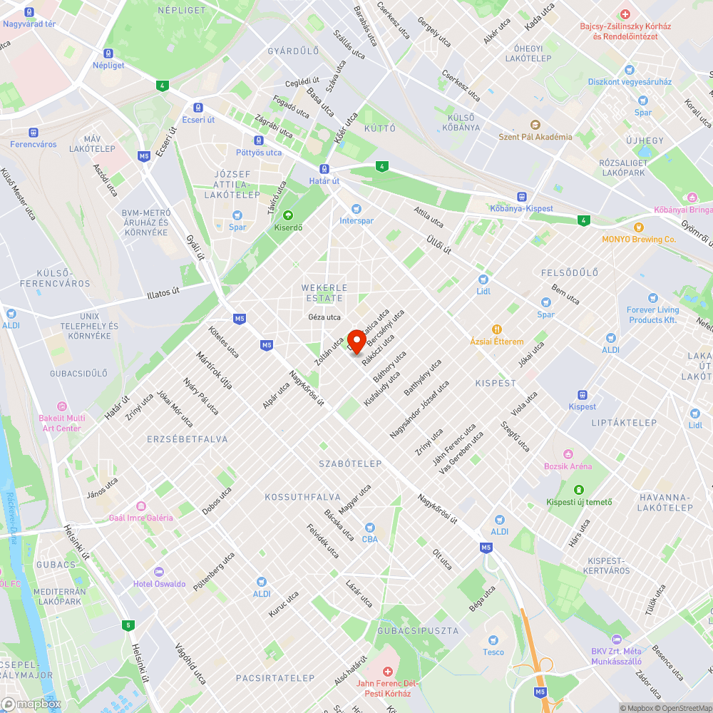 Folyamatosan kiújuló kátyú bejelentés helye