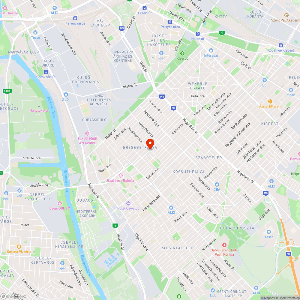 Hiányzó fényterelők/megdőlt oszlop bejelentés helye