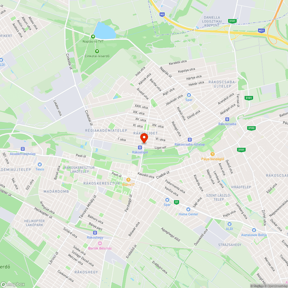 Gondolatlan közterület (level 396) bejelentés helye