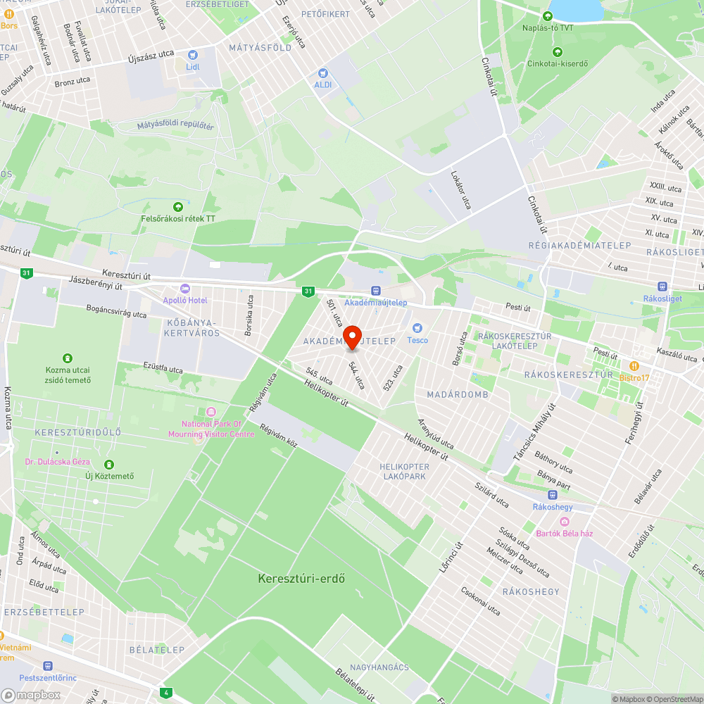 Buszmegálló bejelentés helye