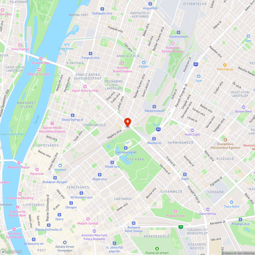 Életveszélyes  buszváró bejelentés helye