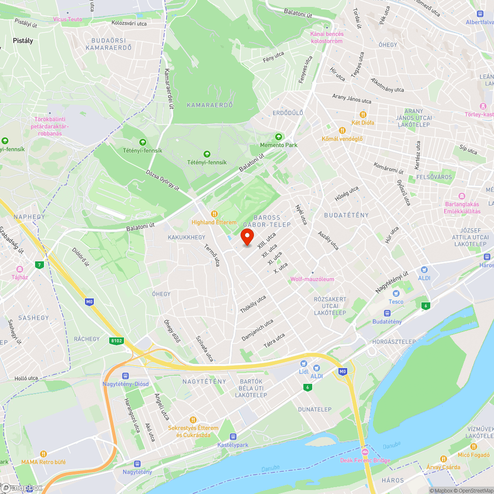 Kátyú bejelentés helye