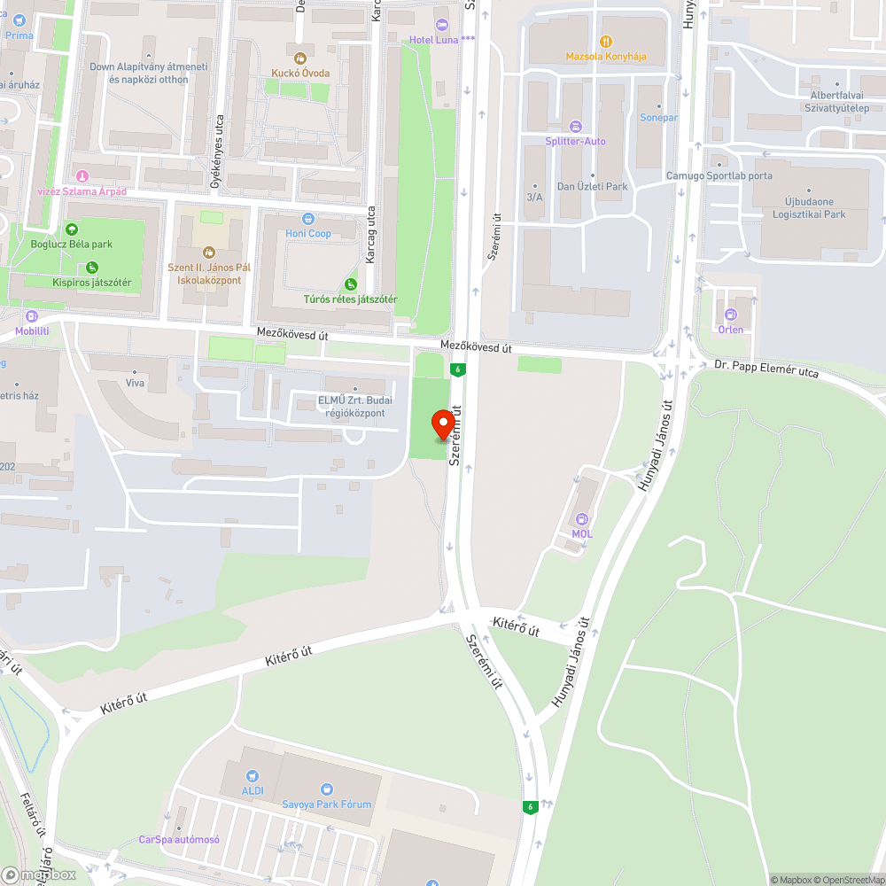 Hiányzó járda bejelentés helye