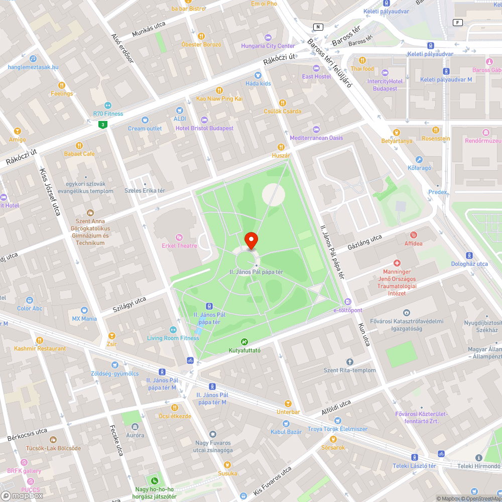 Parkhasználat bejelentés helye