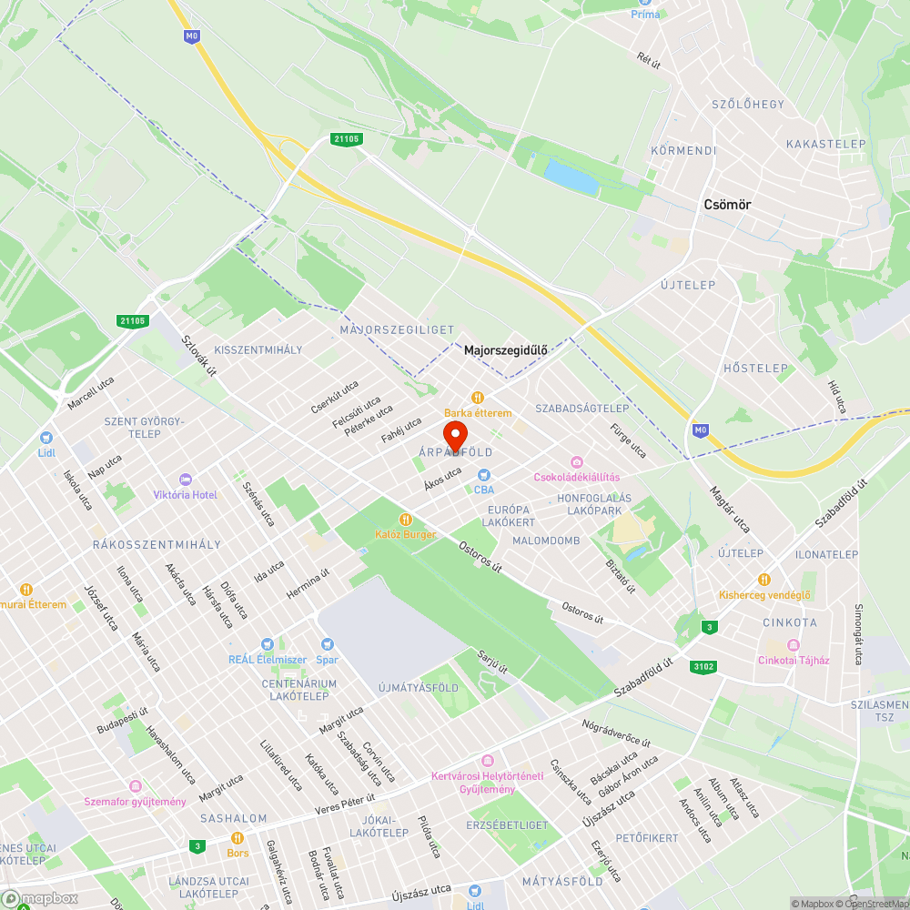 nyárfa bejelentés helye