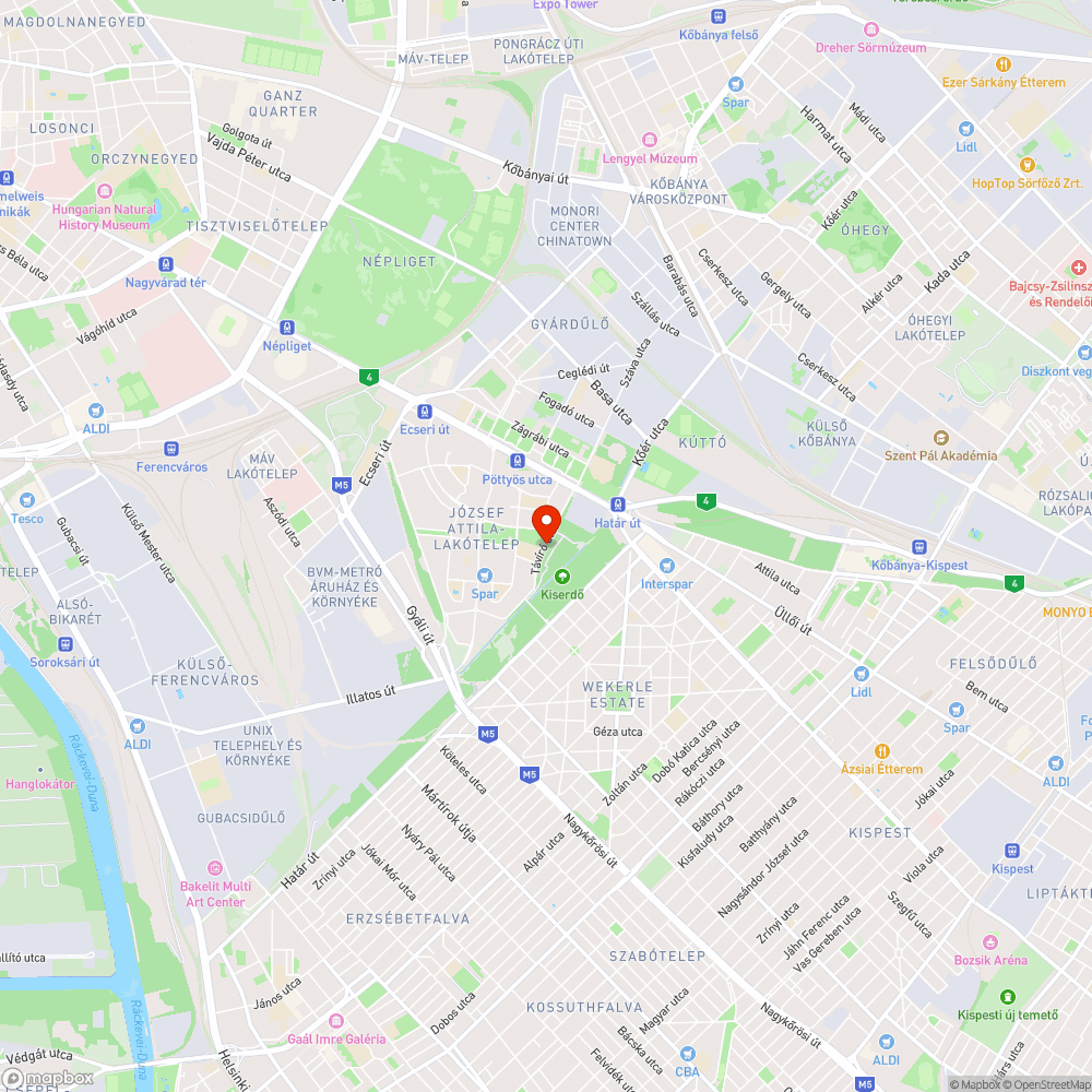 Szemetes kiserdő a IX. kerületben bejelentés helye