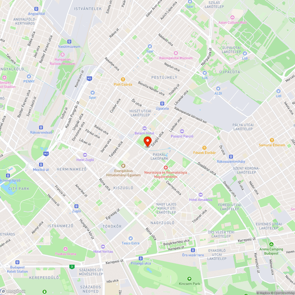 Két kiszáradt fa bejelentés helye