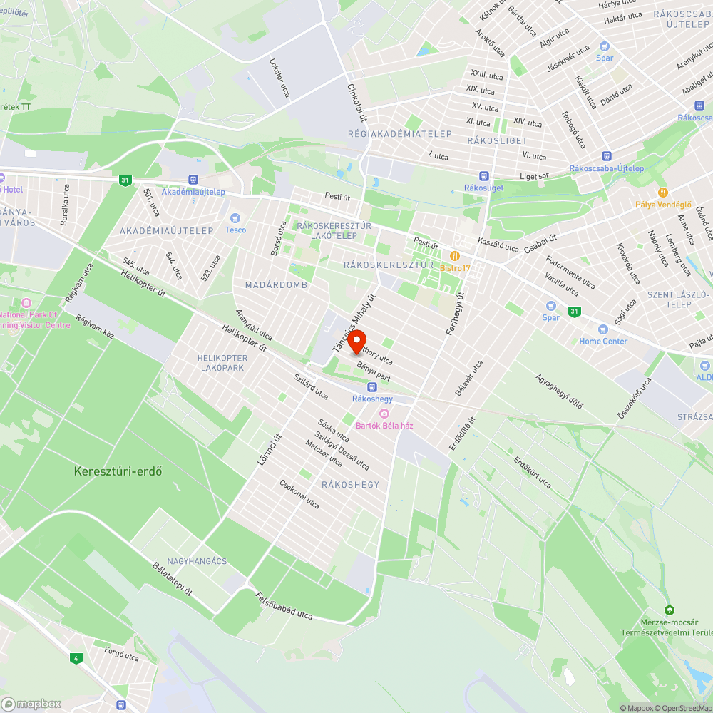 Kátyús utca bejelentés helye