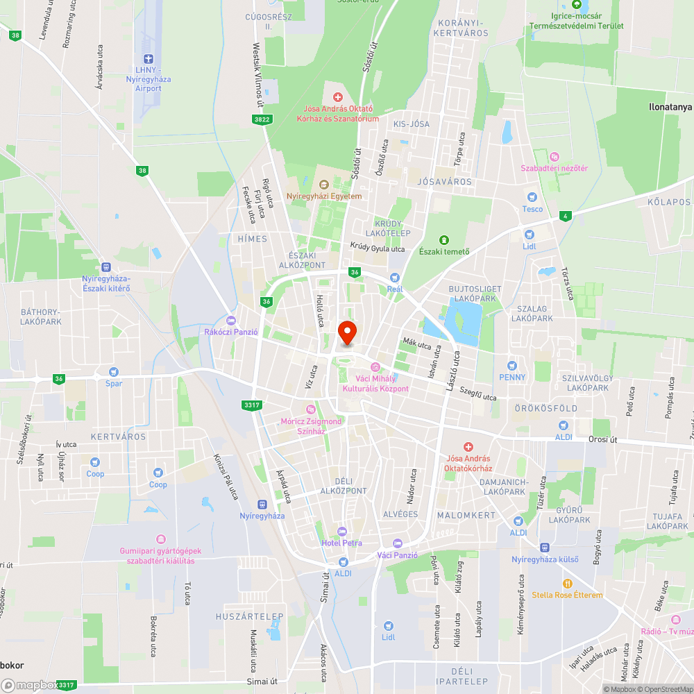 Fizetős parkoló bejelentés helye