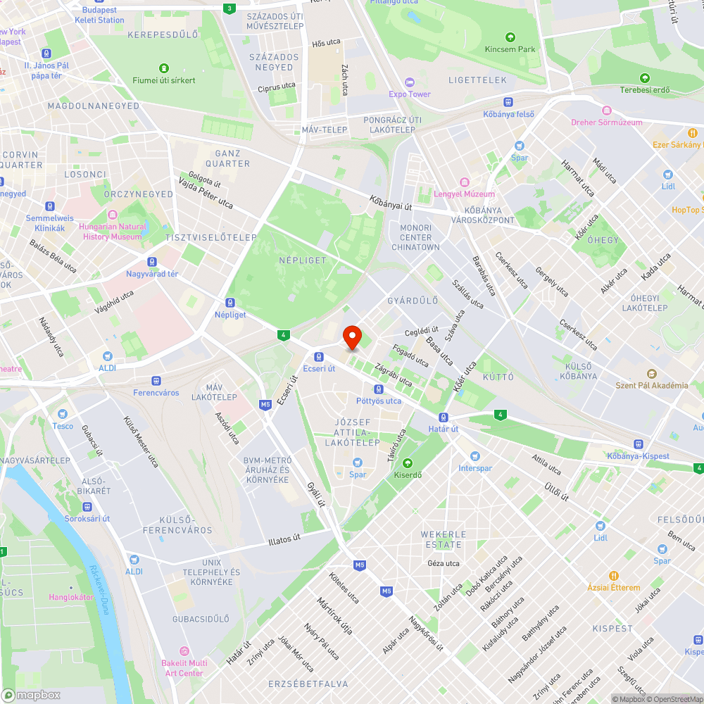 Zágrábi utca - Üllői köz. bejelentés helye