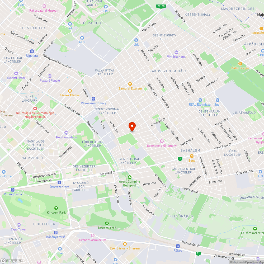 Járda bejelentés helye