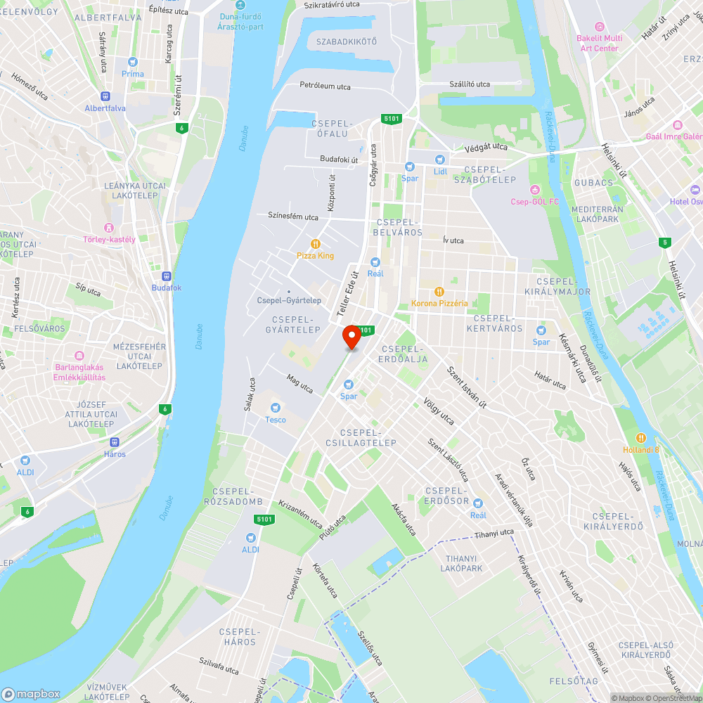 Elhajlott oszlop a kerékpárút közepén bejelentés helye