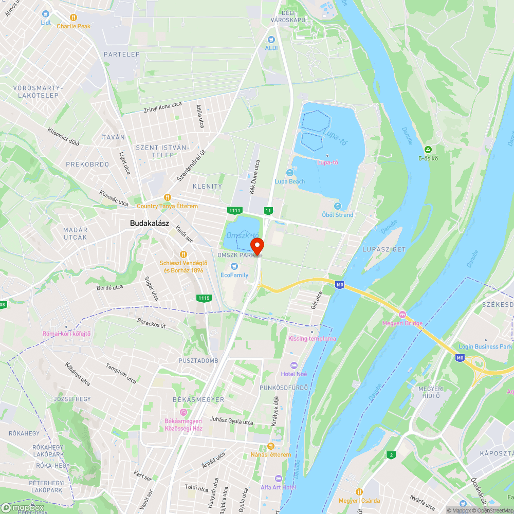 Szentendre-Békásmegyer szakaszon 11-es főút mentén "kerékpár" út bejelentés helye