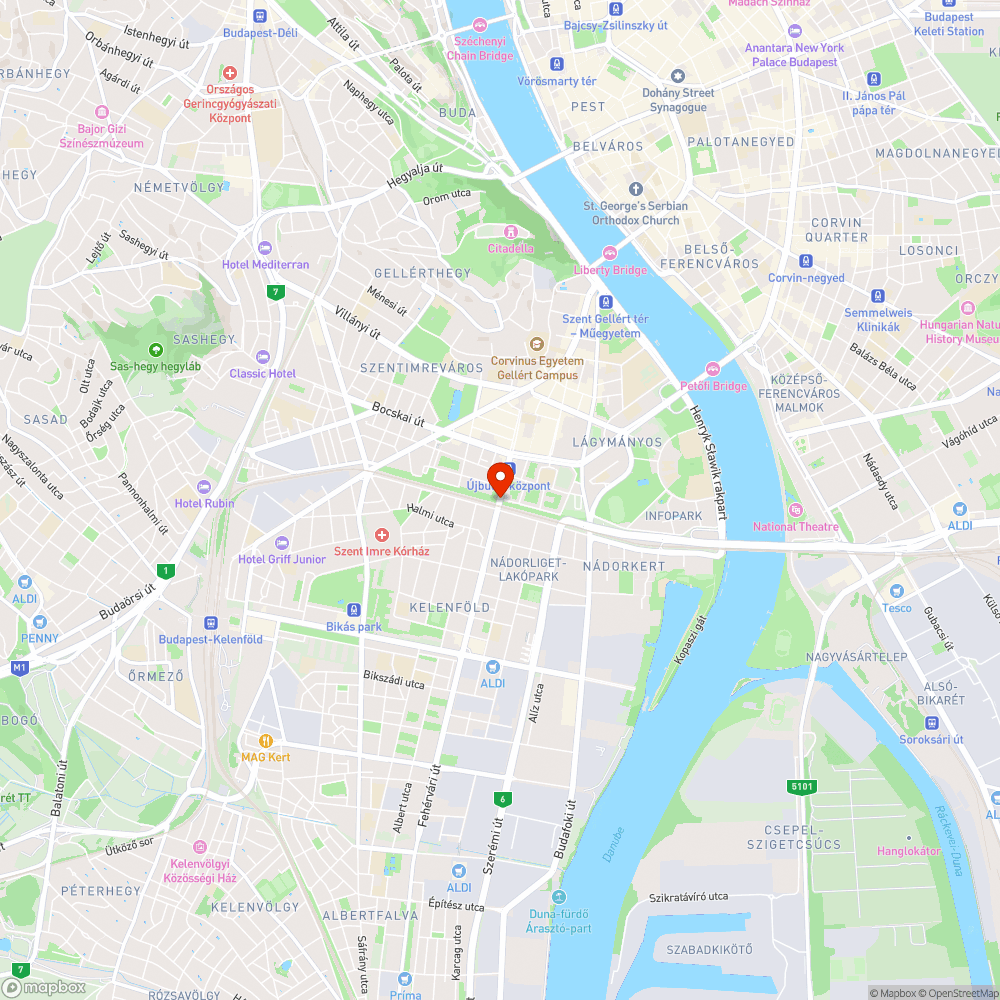 Veszélyes átkelőhely a Fehérvári úton a Hamzsabégi útnál bejelentés helye