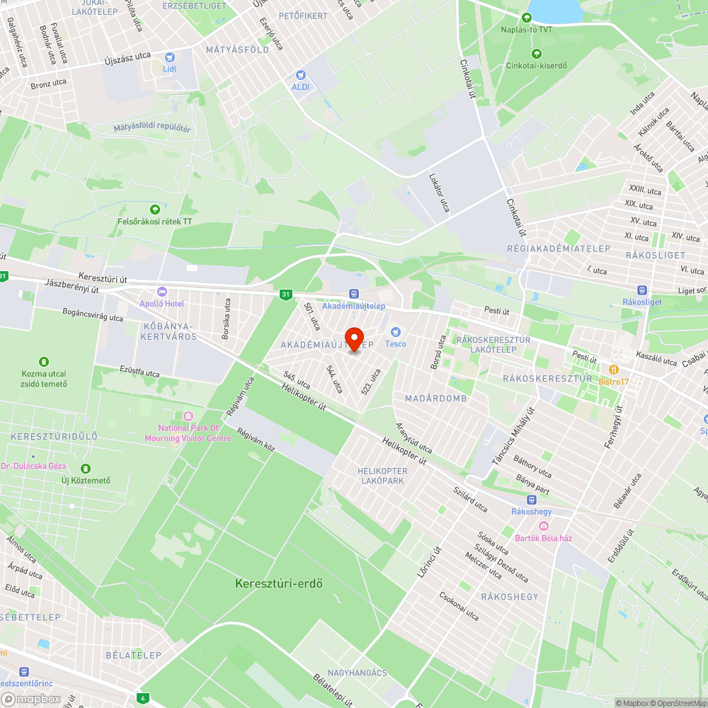 Környzetbarát villanyoszlop bejelentés helye