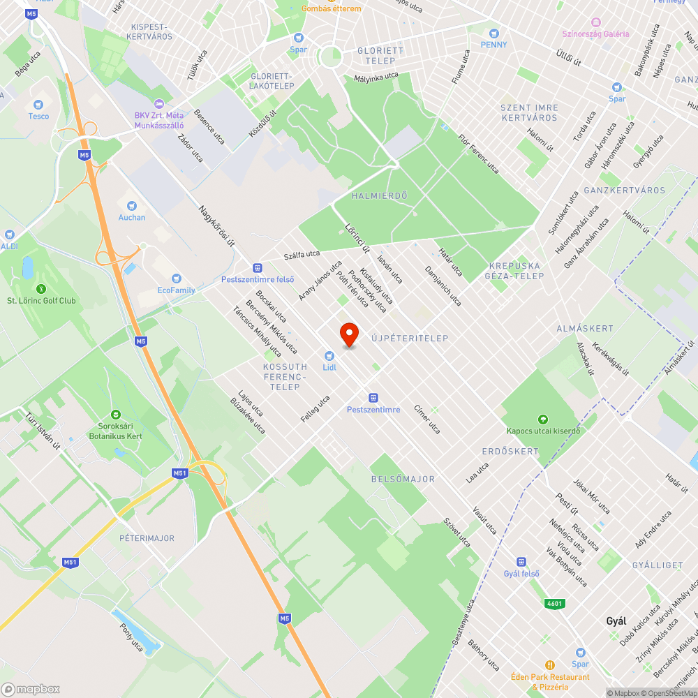 Pestszentimrei csatornázás után bejelentés helye