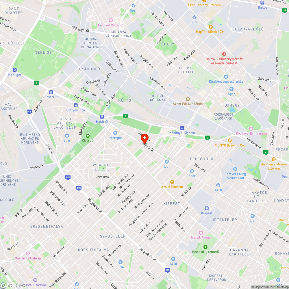 Járdahibák, teljes gondozatlanság Kispesten, az Üllői út 202-nél bejelentés helye