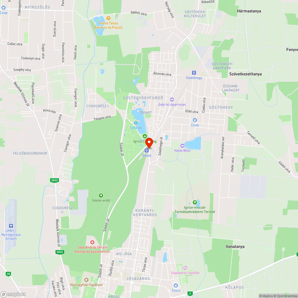 Nyíregyháza-Sóstó vasútmegálló peron megközelítés balesetveszély bejelentés helye